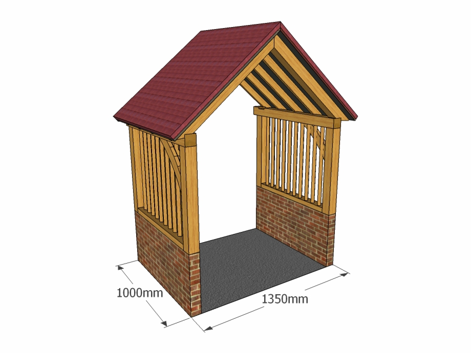 High Brick Plinth Porch With Mullions Porch