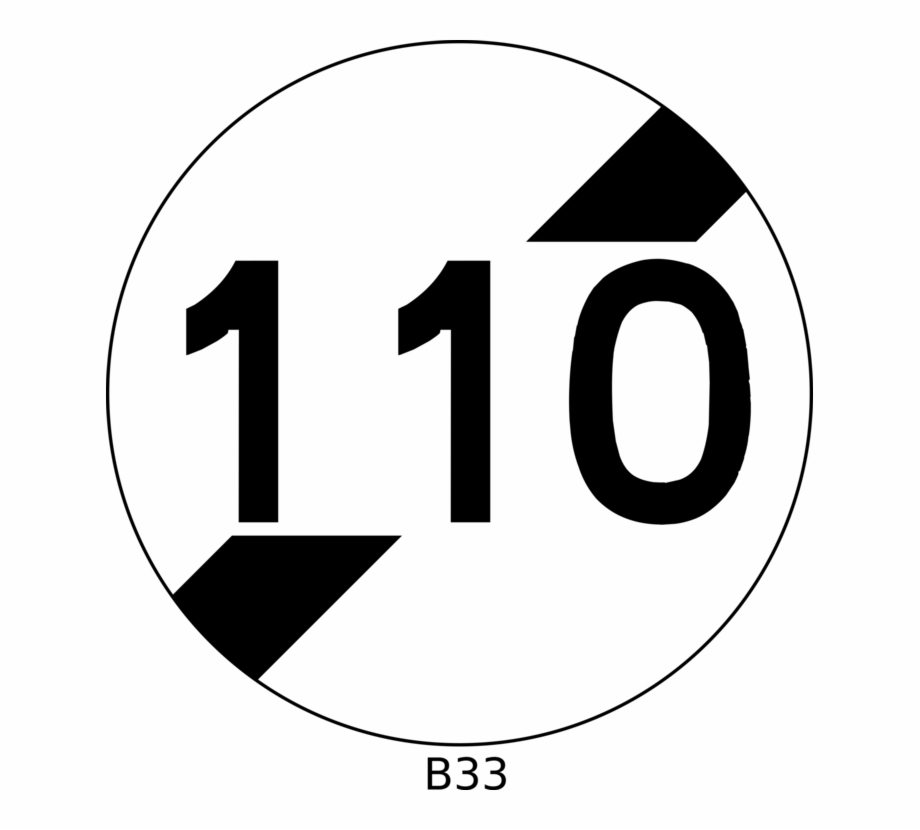 Logo Brand Traffic Sign Speed Limit 110 Clipart