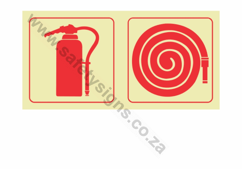 Fire Extinguisher Fire Hose Reel Photoluminescent Safety First