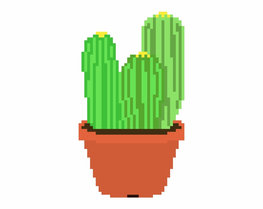 Pixel Cactus Png Pixel Cactus Transparent Background