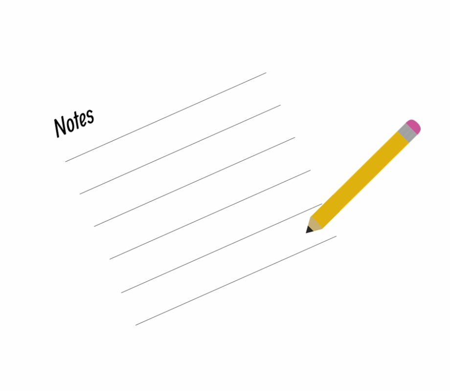 Note Flat Paper Pencil Note Taking Paper