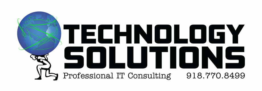 Technology Solutions Logo Black And White