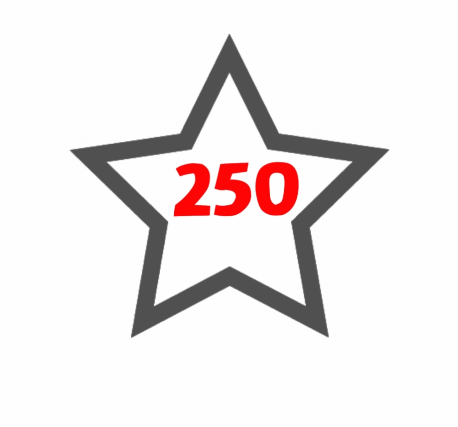 Earned A 250 Points Star Gray Icon Png