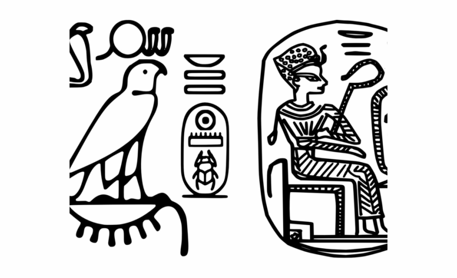 Hieroglyphs Clipart Black And White Ancient Egypt Cover