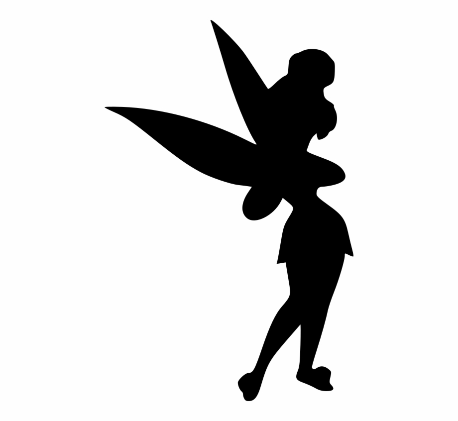 tinkerbell sitting silhouette