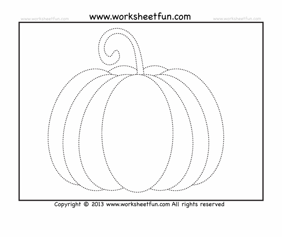 Pumpkin Tracing Worksheet October Pinterest Circle