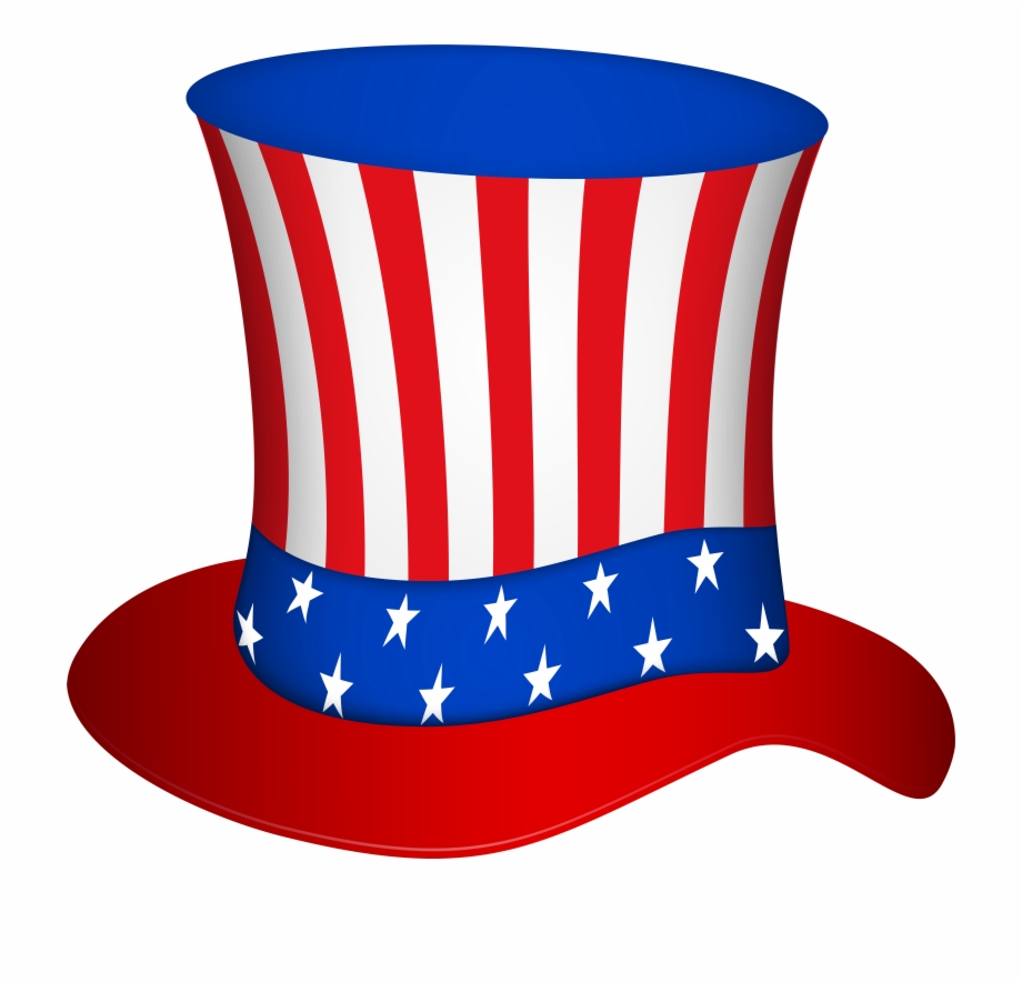 4Th Clipart American Flag Hat Transparent Background Uncle