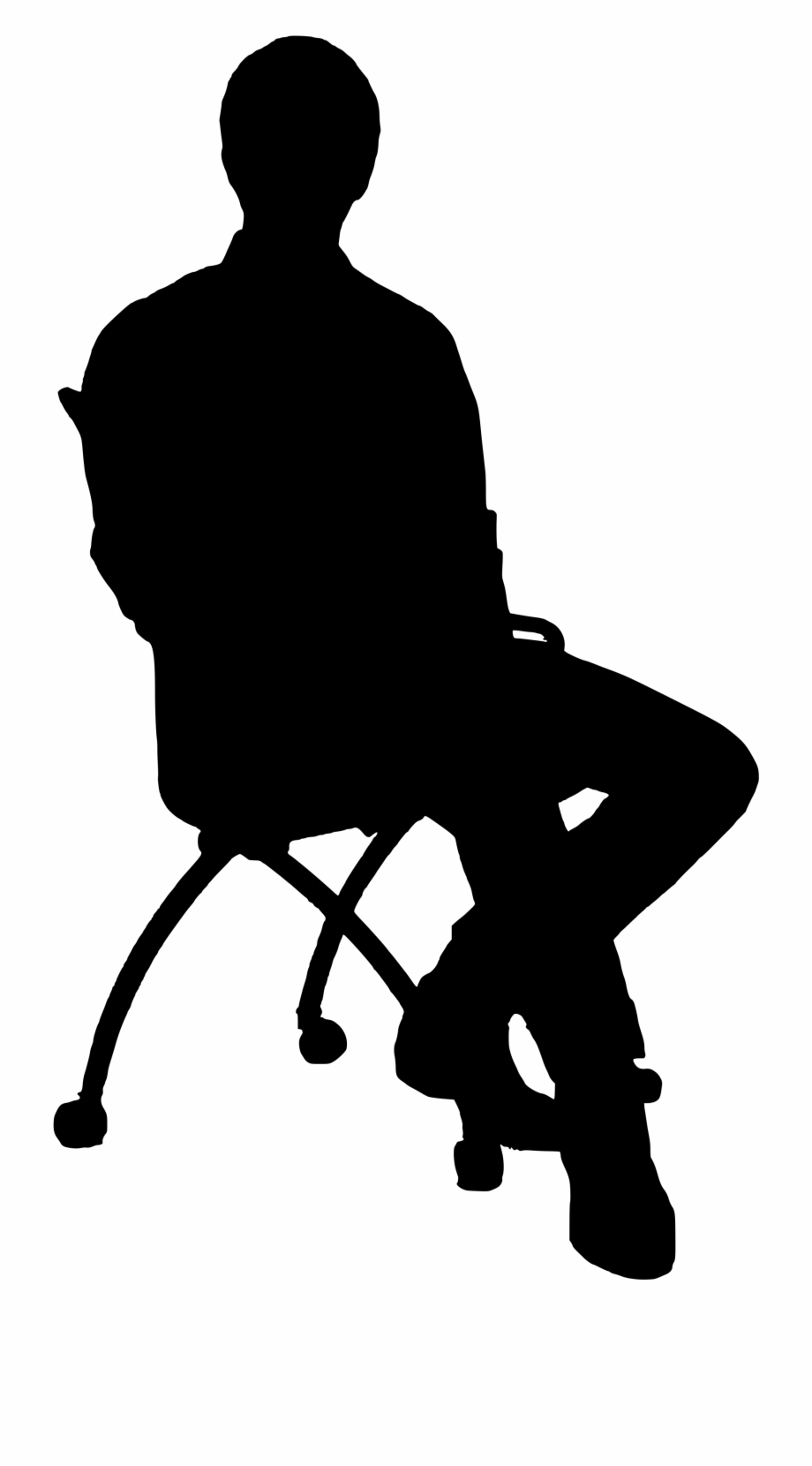 People Sitting Silhouette Png Person Sitting In Chair