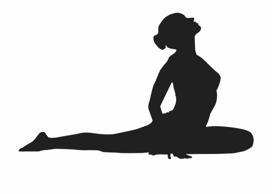 ANFRJJI 10 pcs Yoga Poses Wall Decal Yoga Center Pose Wall Sticker  Meditation Girl Relaxation Wall