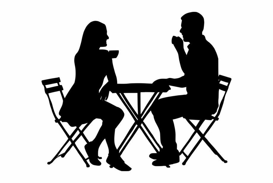 People Sitting At Table Silhouette