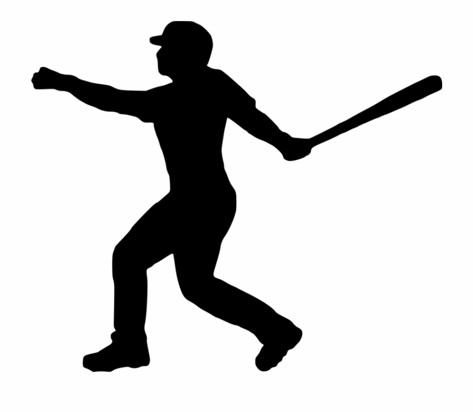 baseball player silhouette png
