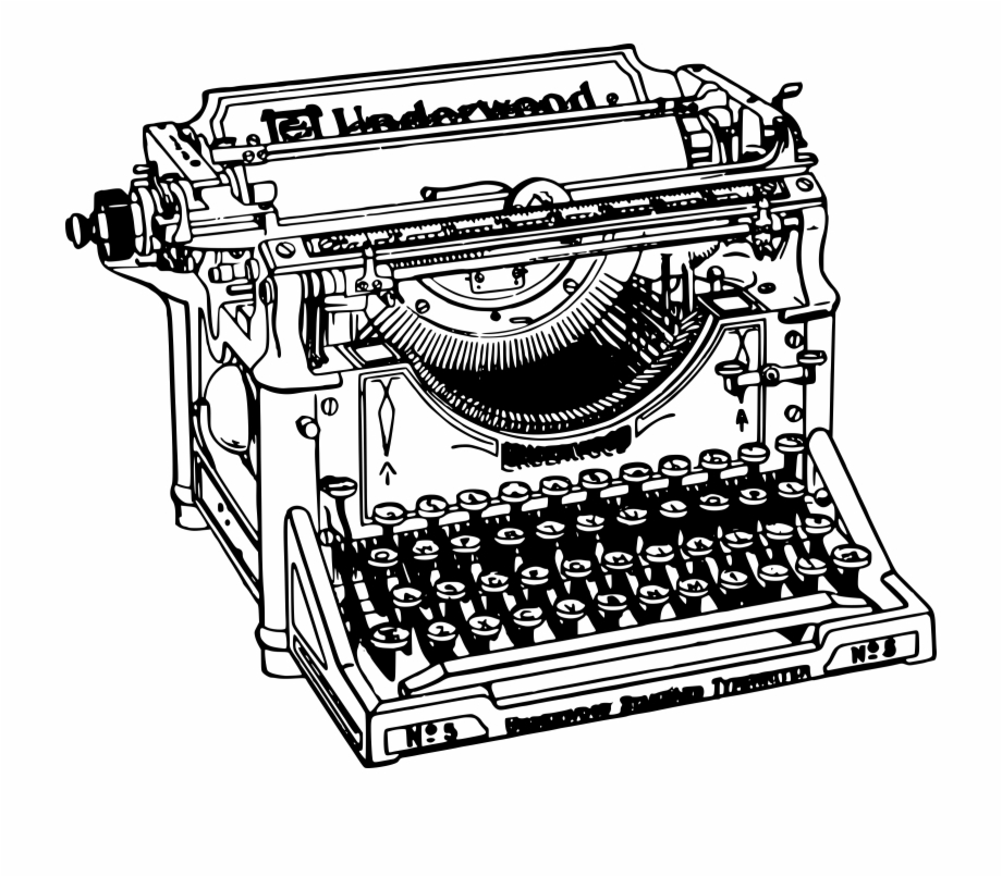 Download Typewriter Line Art