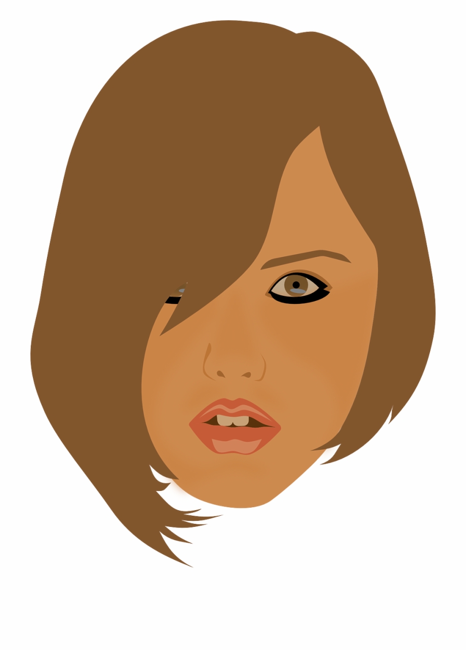 Beauty Brunette Face Girl Head Png Image Brown