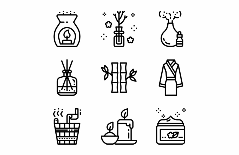 spa clipart black and white
