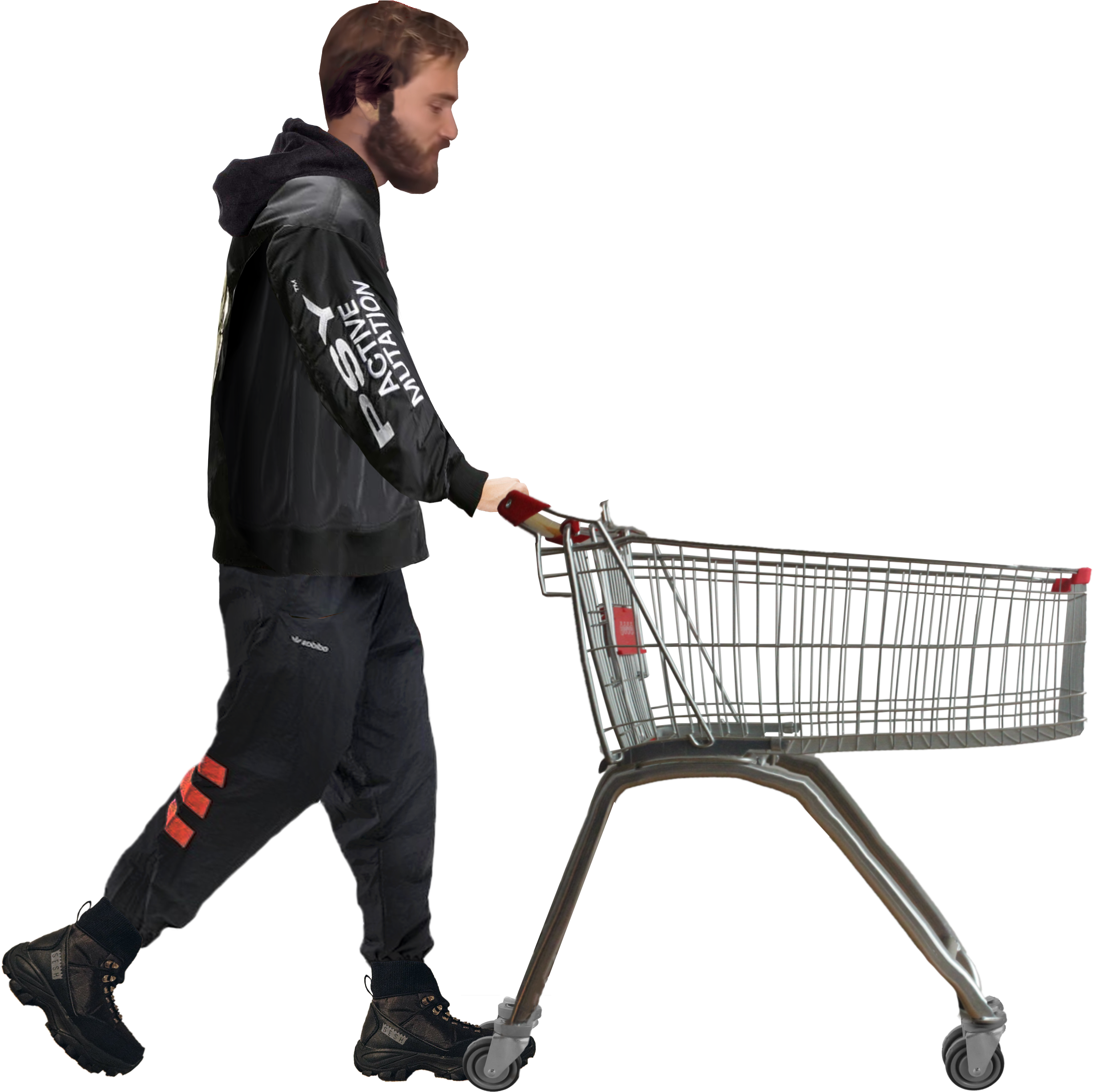 Pewdiepie With Shopping Cart