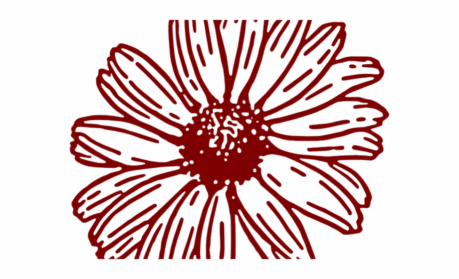 Maroon Flower Cliparts Black Daisy Png