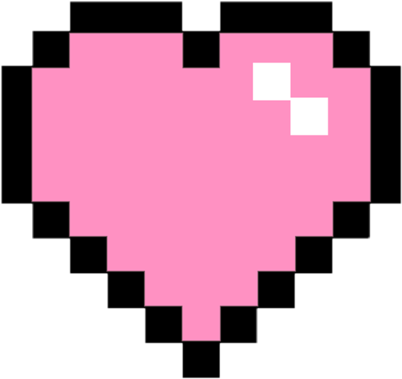 Pixel Clipart Pink Pixel Heart Png Transparent