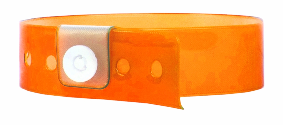 500 Translucent Orange Vinyl Wristbands Belt