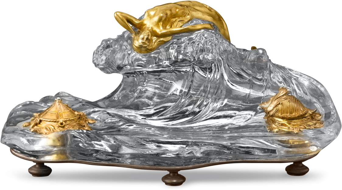 Baccarat Crystal Nautical Inkwell Statue