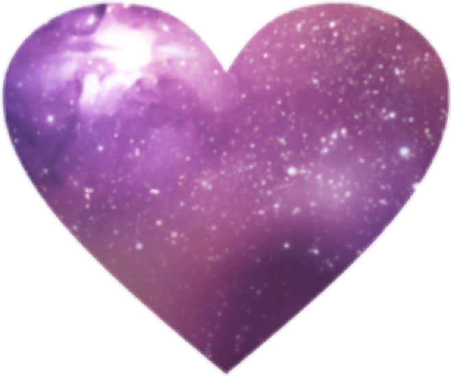 Purple Heart Galaxy Hearts Cute Pink Purple