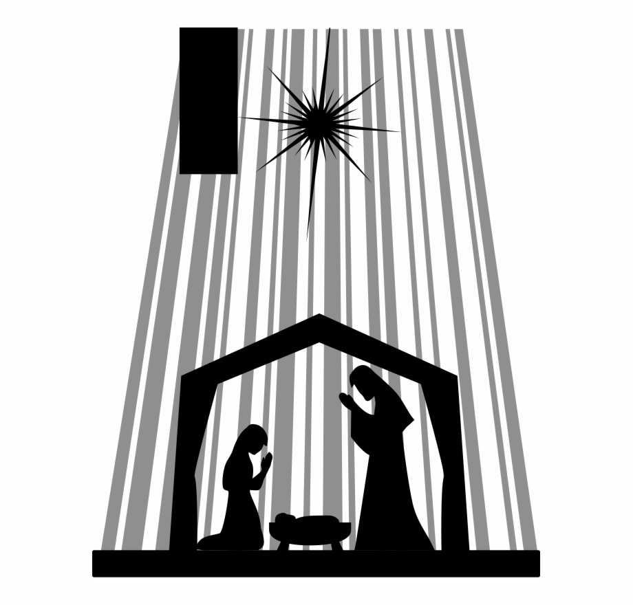 Nativity Outline Clipart Nativity Star Silhouette Png Transparent