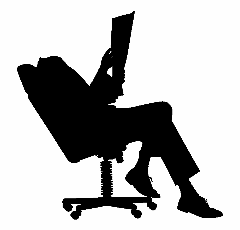 Sticker Silhouette Sur Une Chaise De Bureau Ambiance