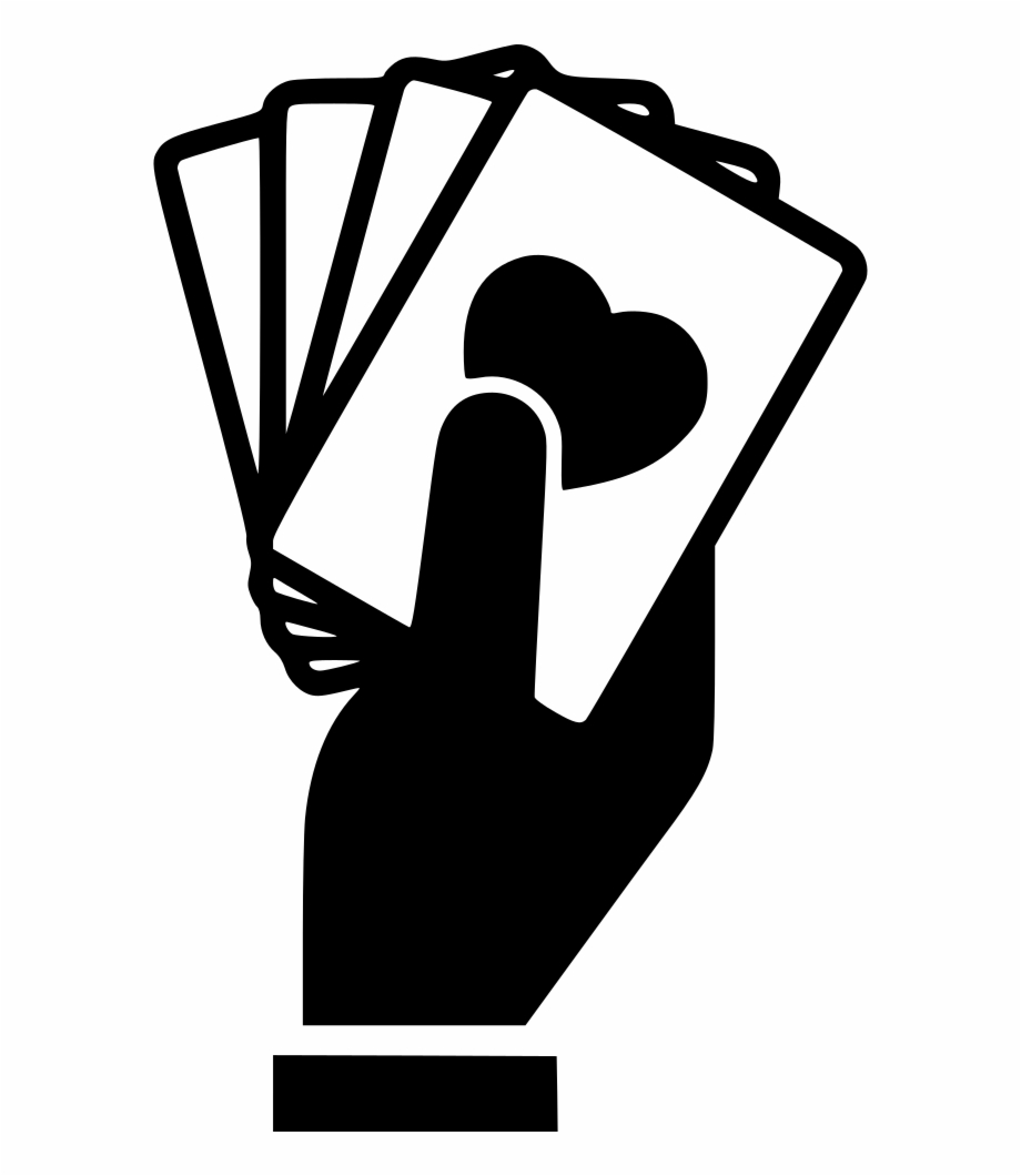 Banner Svg Black And White Hand Of Cards