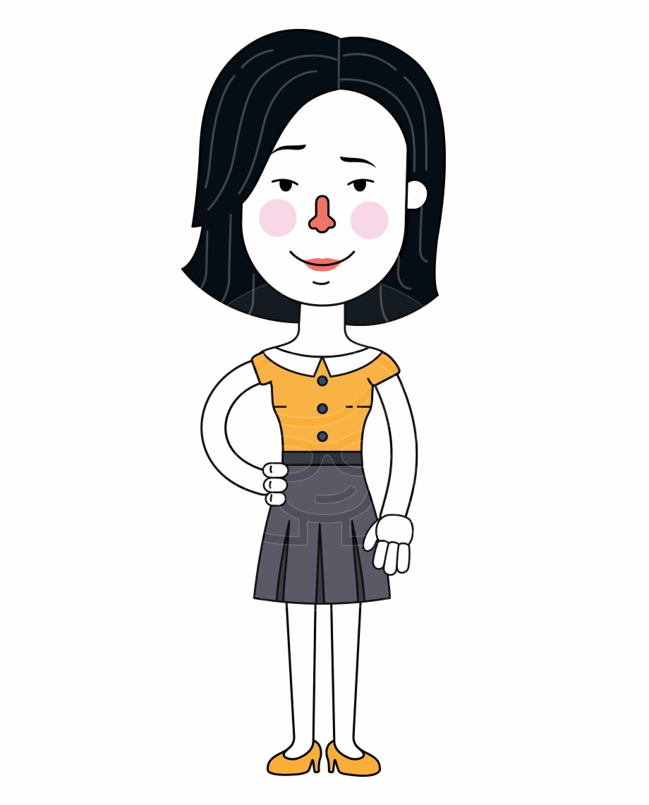 Minimalist Businesswoman Vector Character Design Aka Design