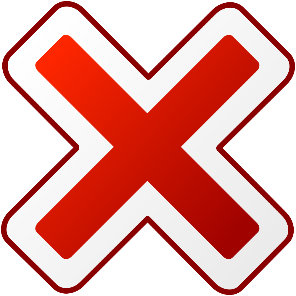 Red Cross Icon Png Round Error Warning Negative
