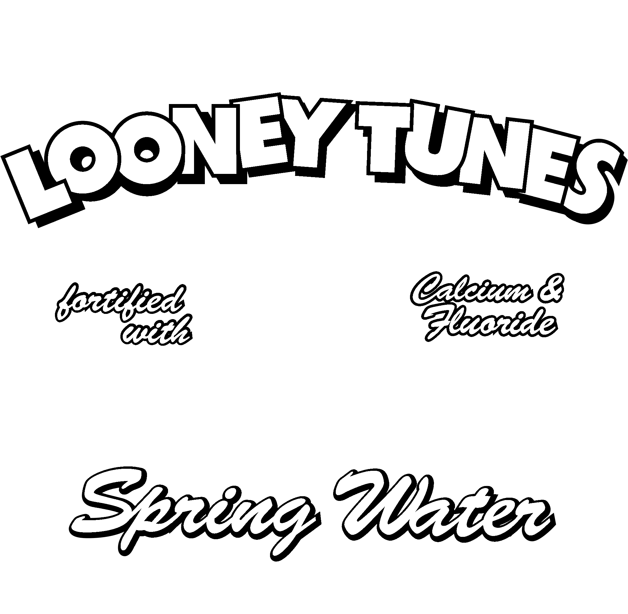 Looney Tunes Spring Water Logo Black And White
