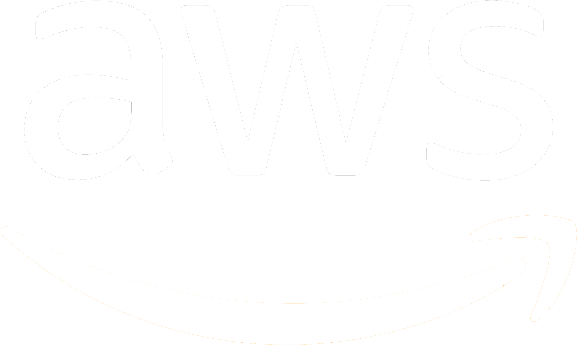 Amazon Logo Png White Aws With Transparent Background - Clip Art Library