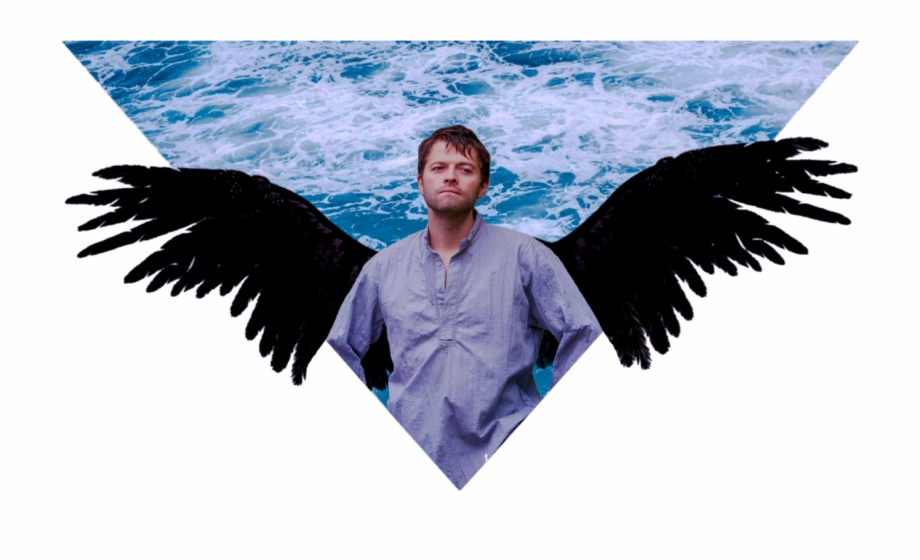 Castiel Png Headers Black Castiel Angel Wings