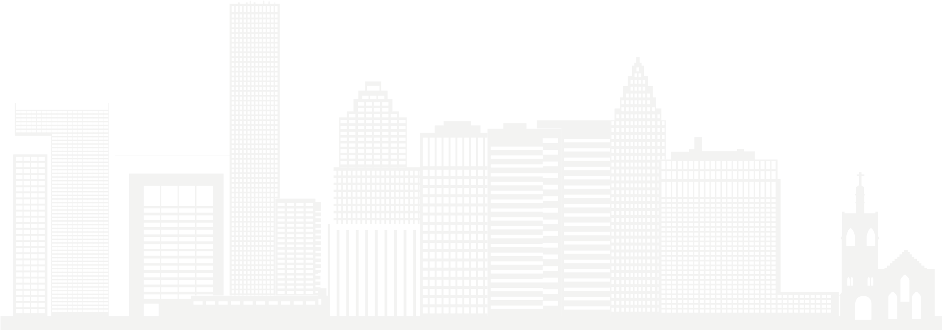 White Houston Skyline Transparent