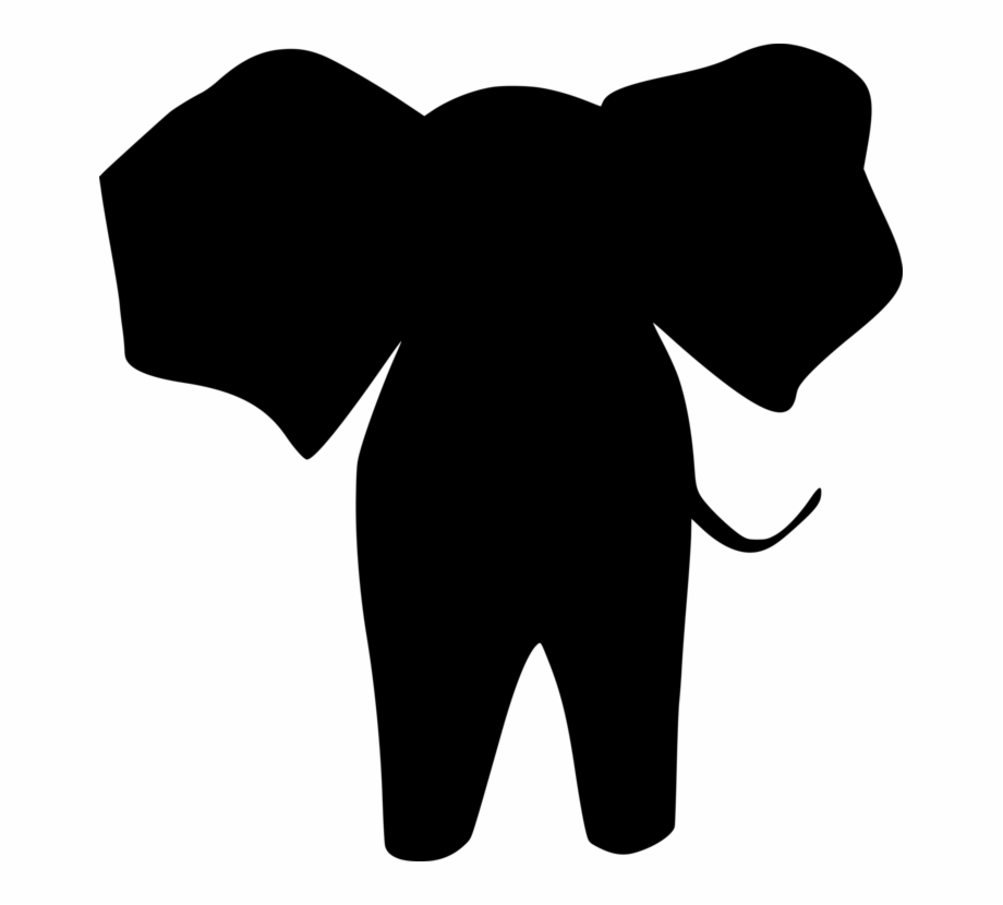 simple clipart elephant silhouette
