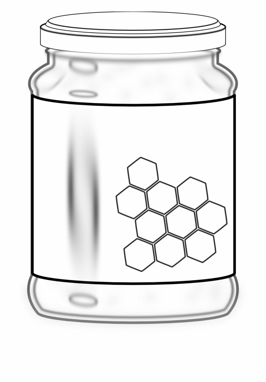 Honey Jar Black White Line Art 999Px 296