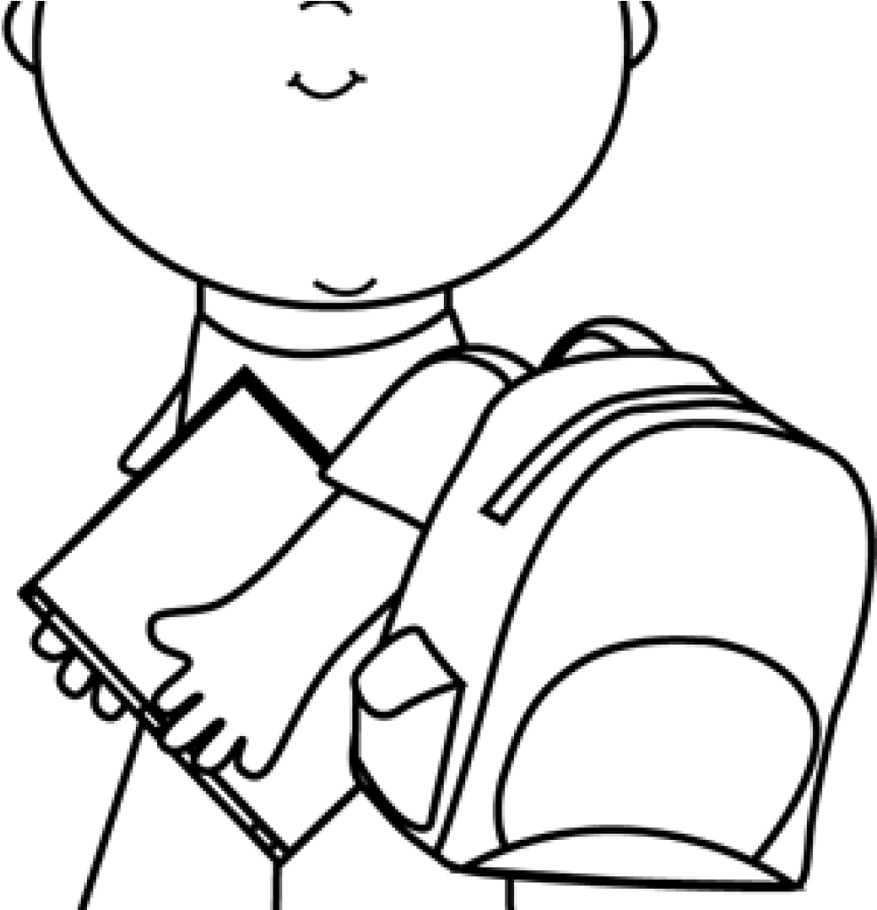 student clipart black and white
