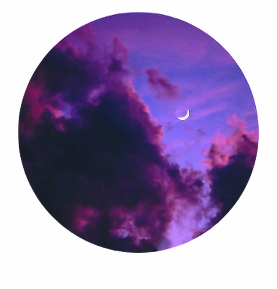 Фиолетовая Луна на белом фоне