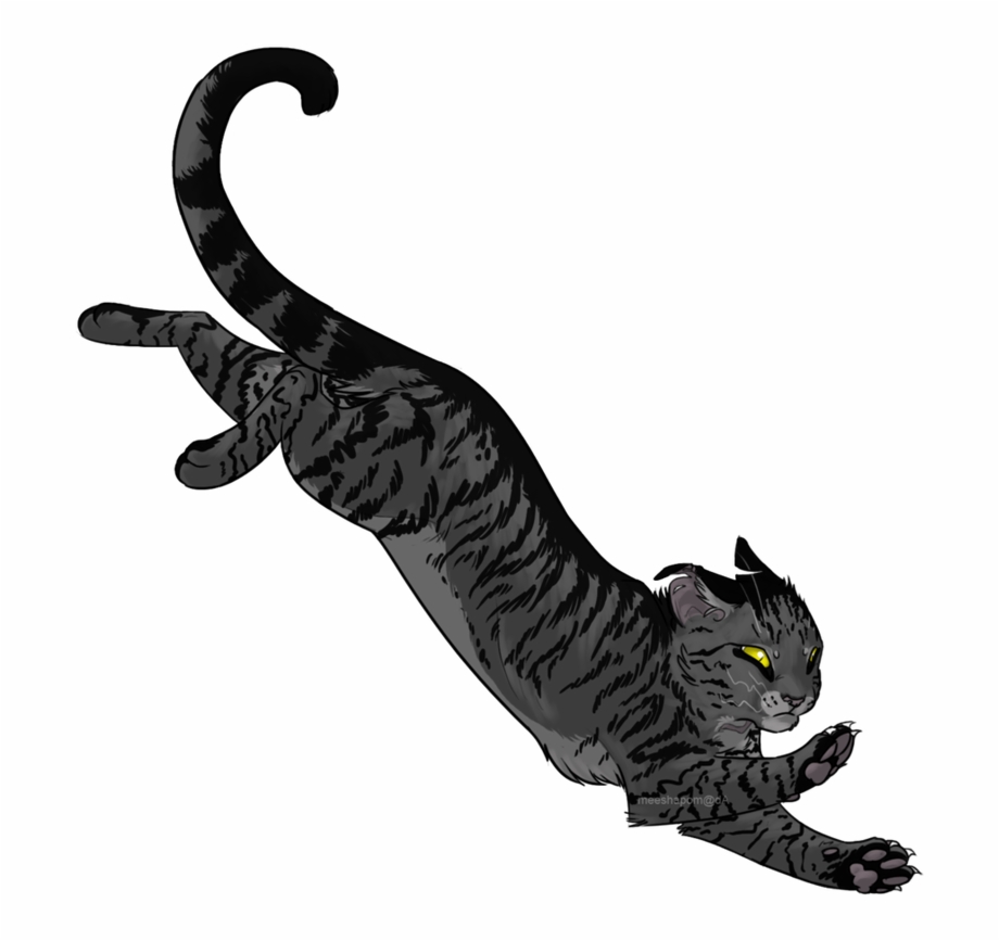 Black And White Striped Cat Anime Png Download