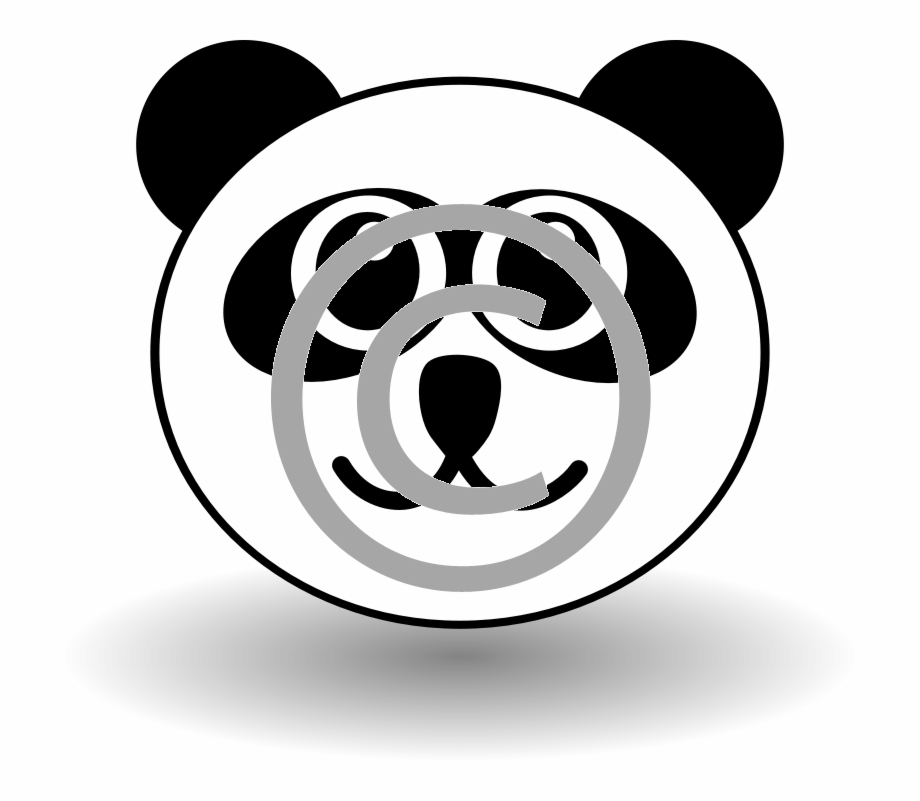 Panda Face Clipart Black And White