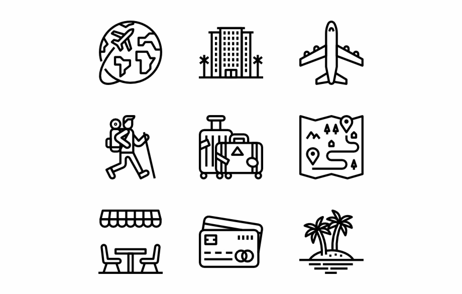 Travelling Clipart Black And White