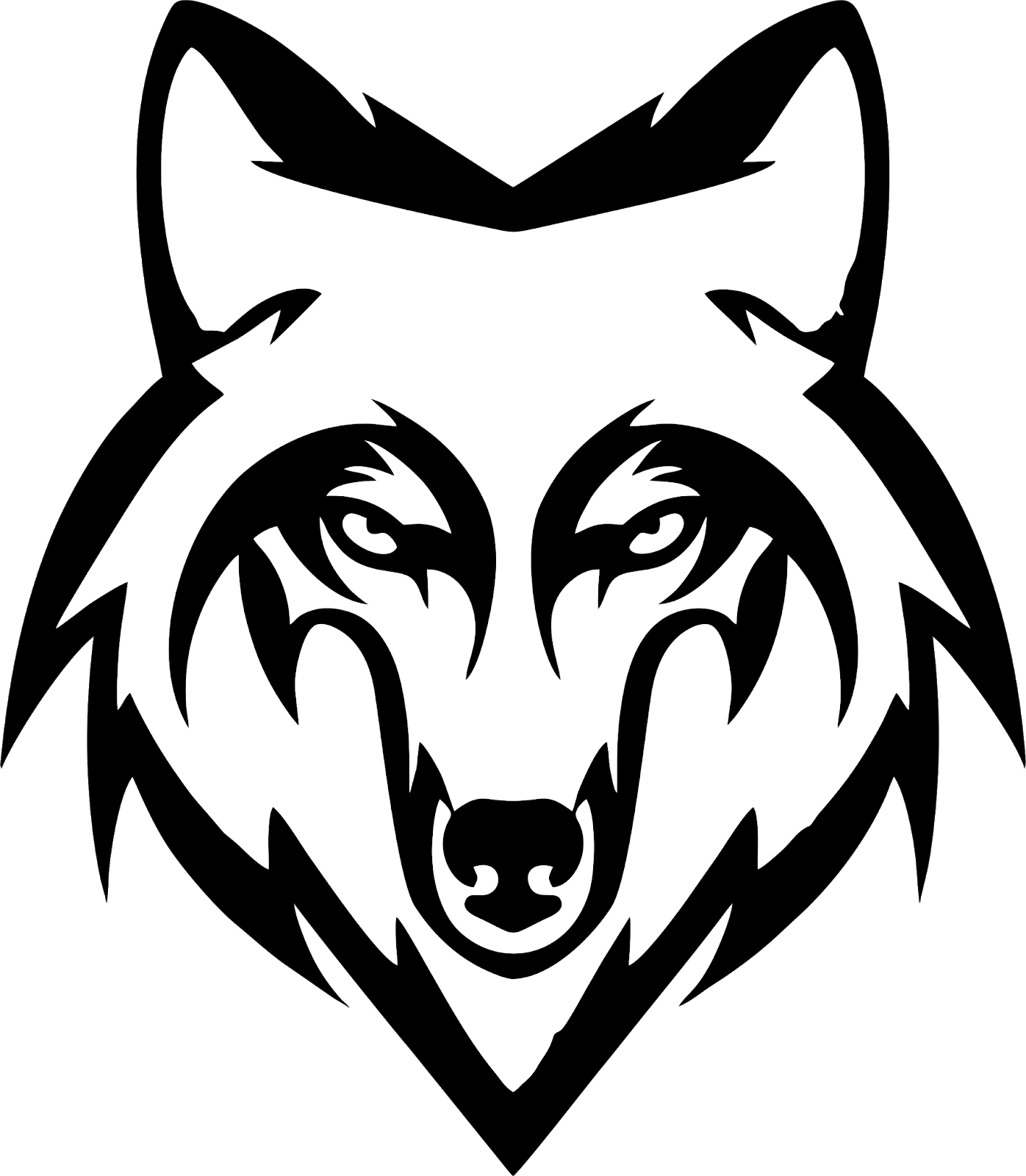 wolf black and white
