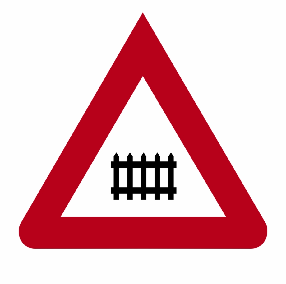 Road Sign Railway Crossing Germany Road Sign For