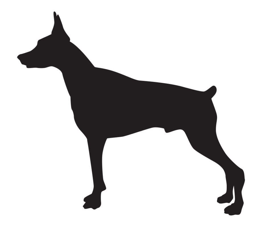 Doberman Dog Silhouette Png Transparent Clip Art Imageu200b