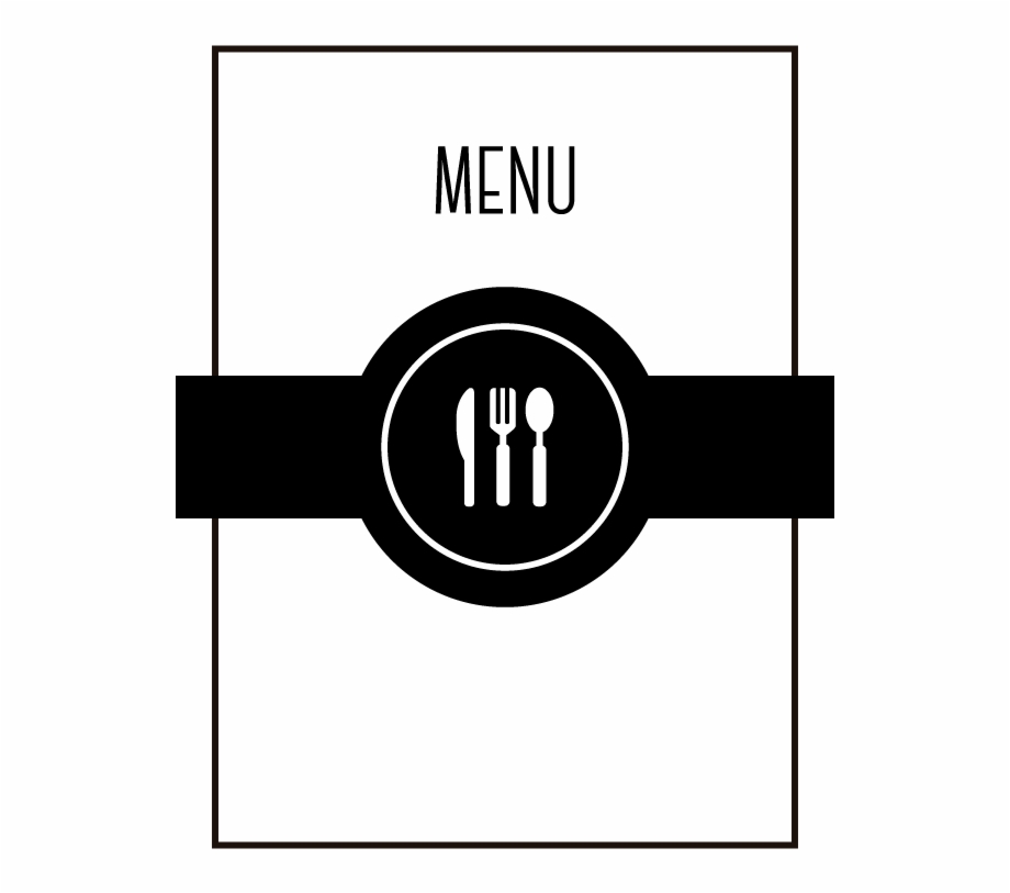 menu clipart black and white