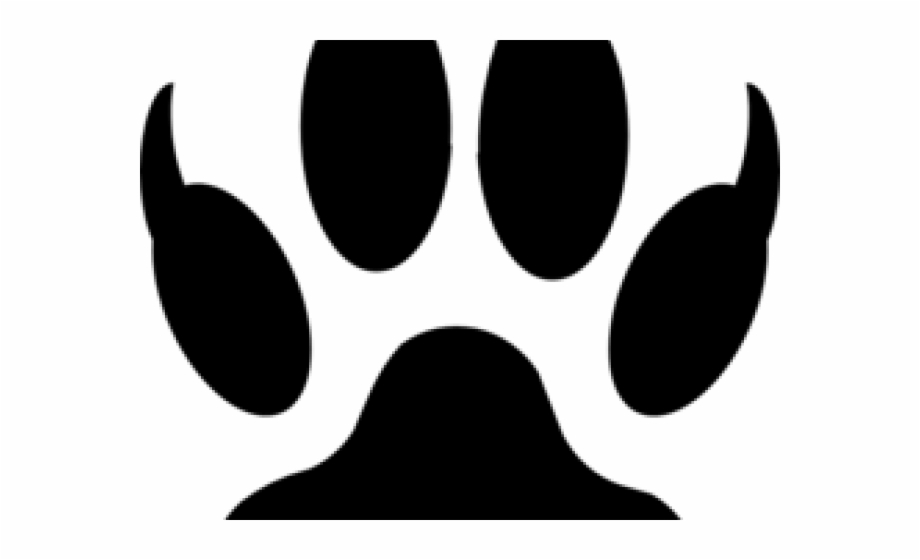 Wolf Paw Print With Claws