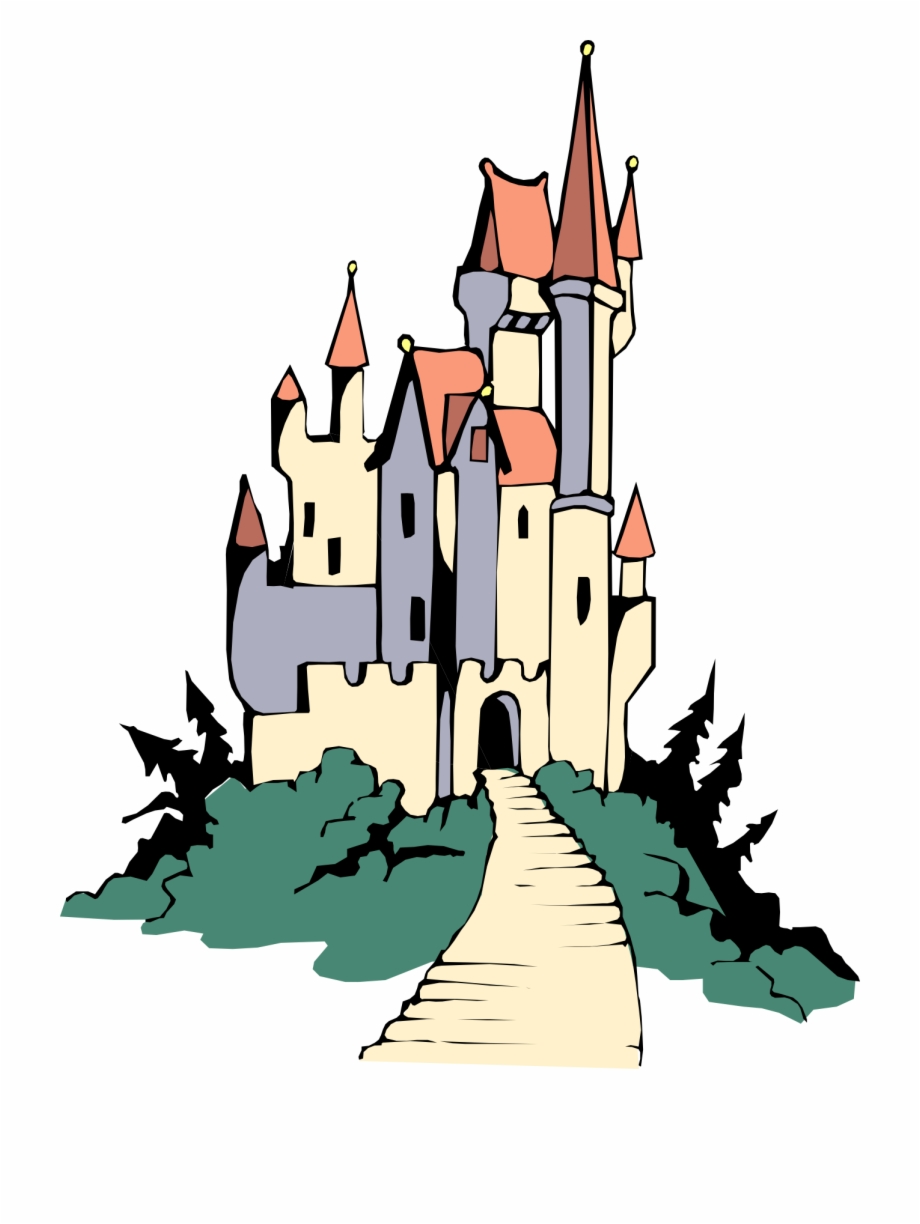 Fantasy Jr Fairy Tale Castle Coloring Page Clip