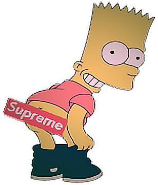Clipart Download Bart Simpson Png Simpson Supreme Wallpaper - Clip Art  Library