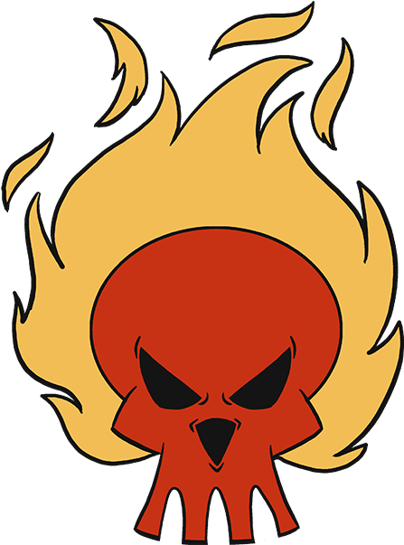 How To Draw Flaming Skull Drawing A Flaming