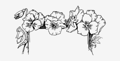 Flower Designs Black And White Border Png
