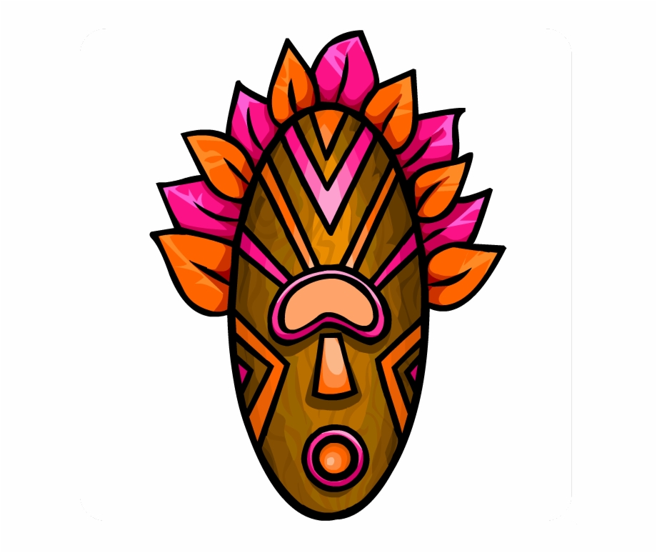 Pink Tiki Mask Tiki Mask Clipart